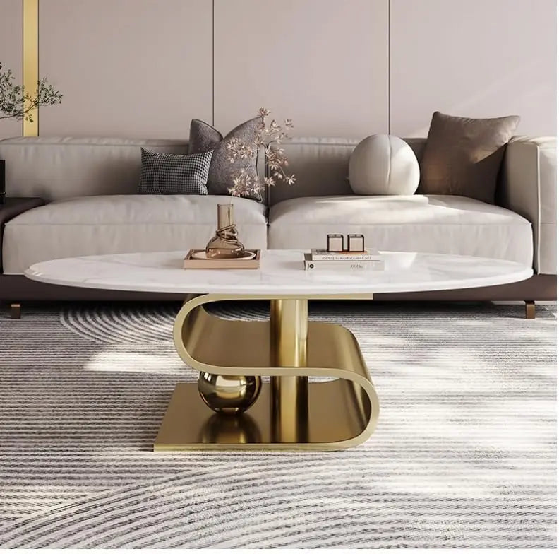Decorahub Premium Modern Oval Center Table