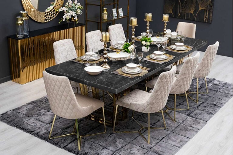 Designer Black Marble Dining Table