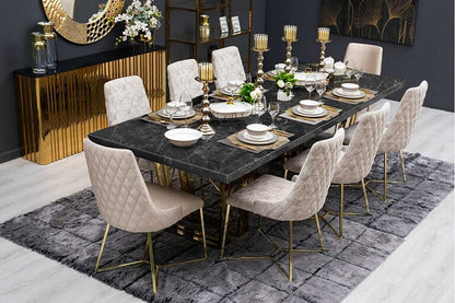Designer Black Marble Dining Table
