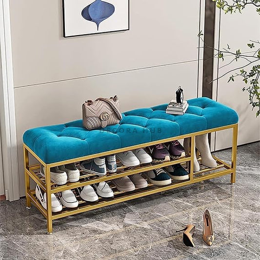 Designer Shoe Rack With Cushion Seating