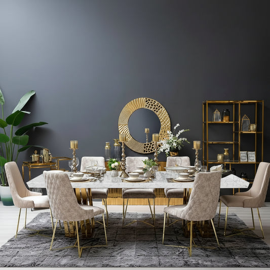 Designer White Marble Dining Table