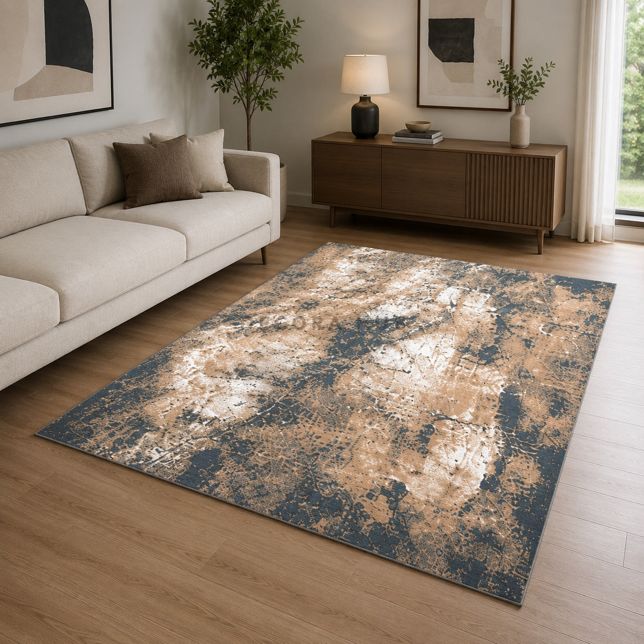 Earthy Veins Designer Carpet