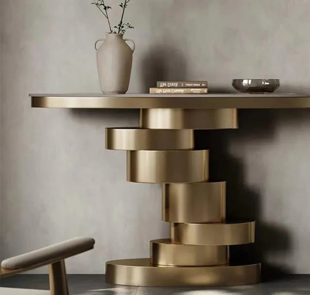 Enchanting console table White Marble On Top - image 2