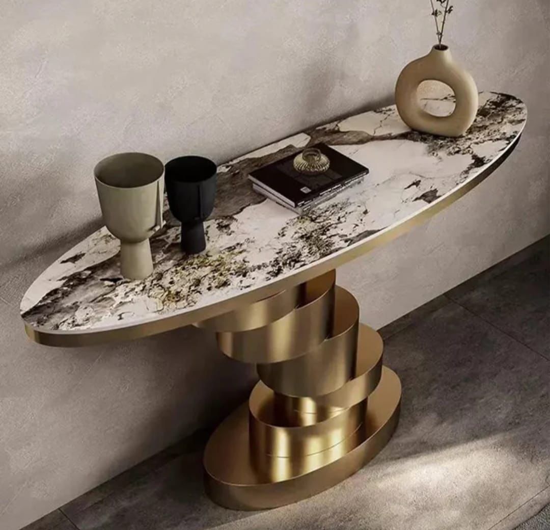 Enchanting console table White Marble On Top - image 3