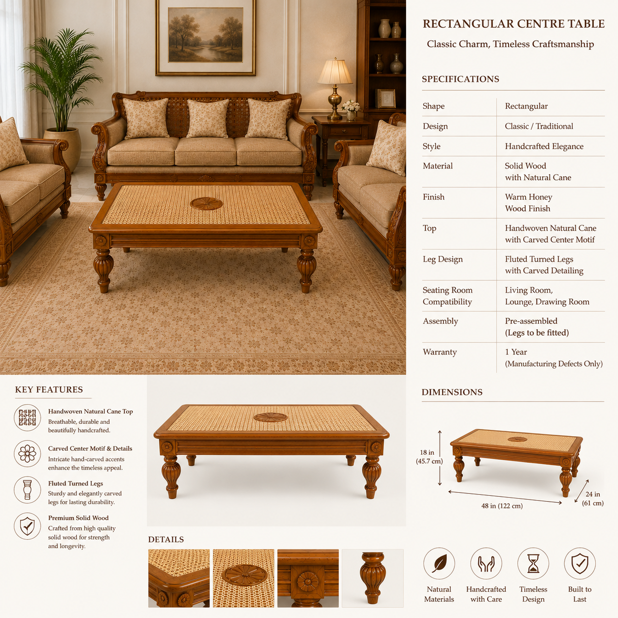 Heritage Weave Centre Table