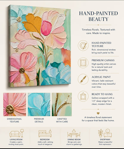 Floral wall art details