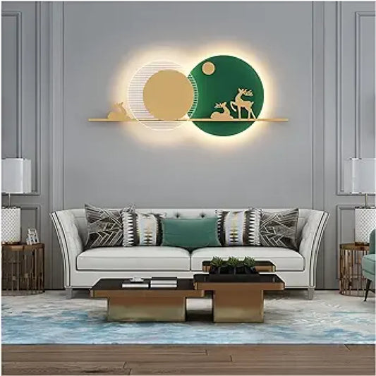 Nordic Minimalist Modern Lamp Metal Wall Art