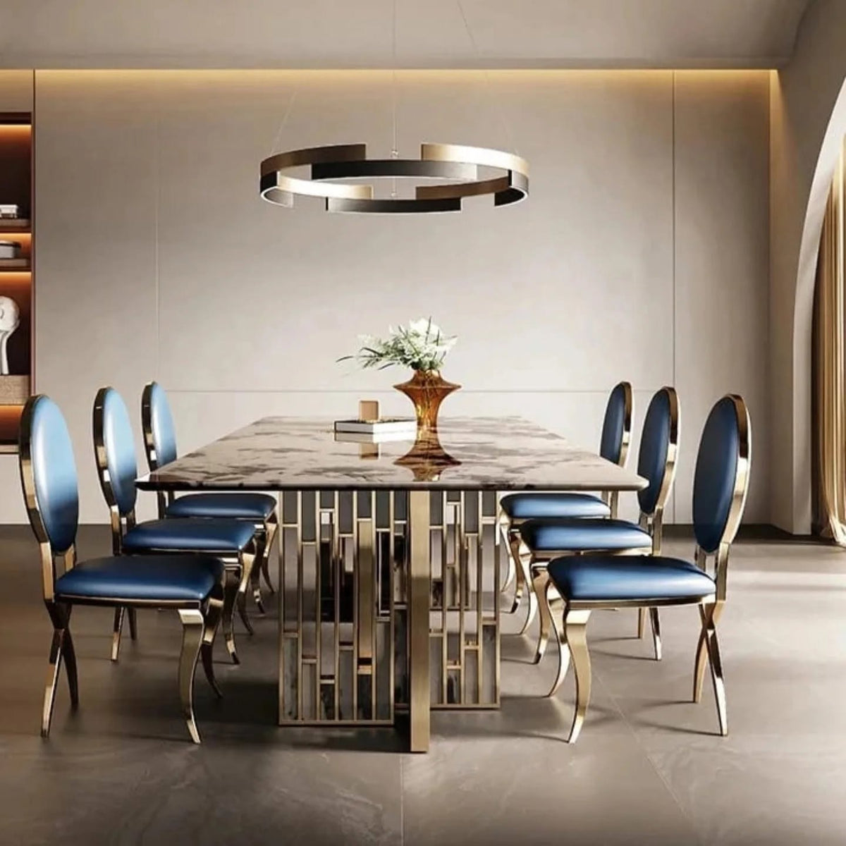 Galaxy Luxurious Marble top dining Table set