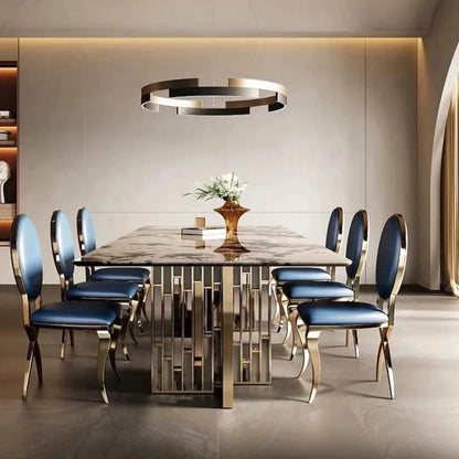 Galaxy Luxurious Marble top dining Table set