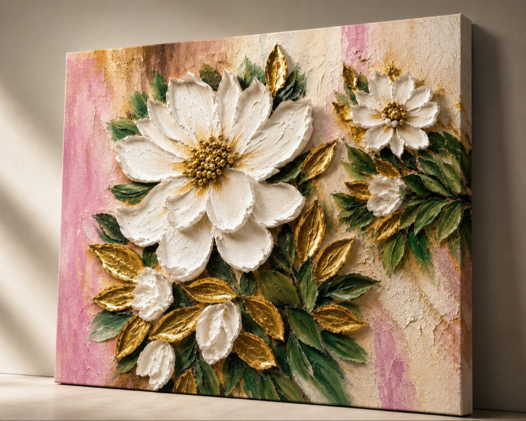Gilded Garden Relief Textured Wall Art