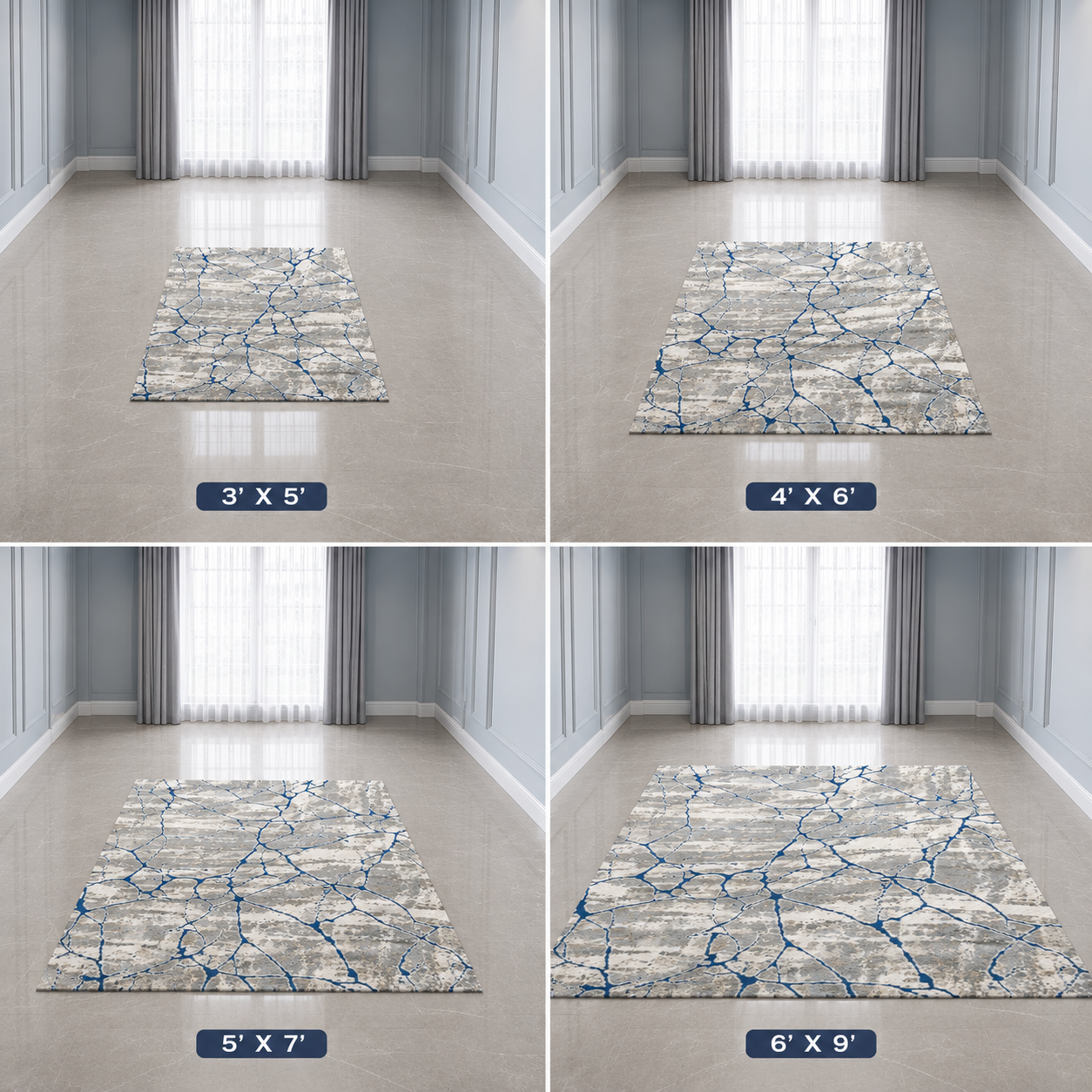 Glacier Line Premium Living Room Carpet