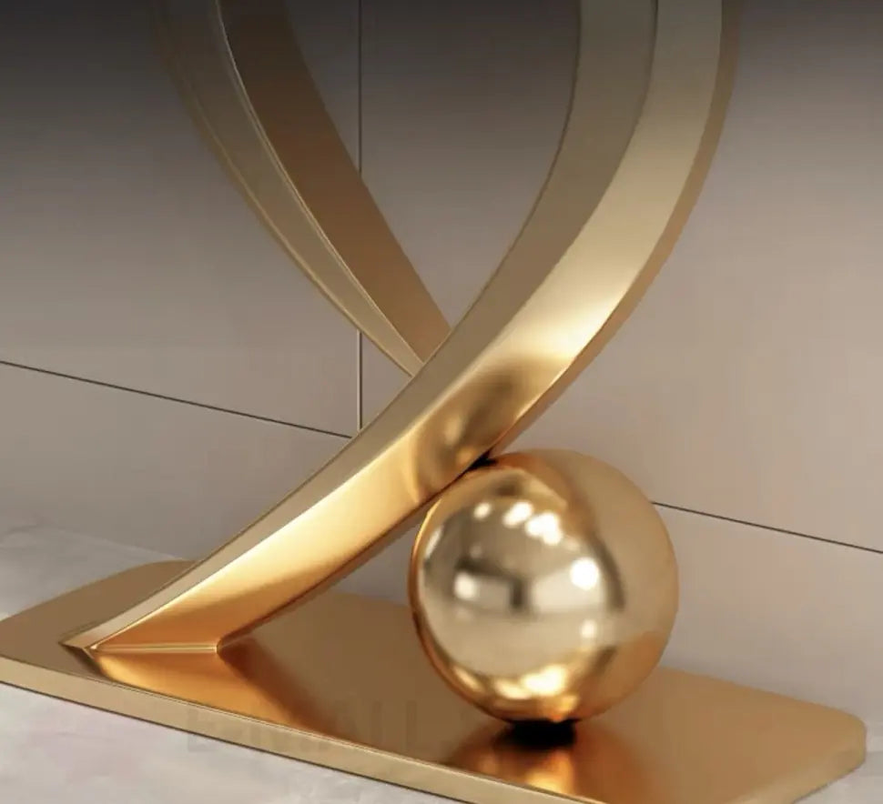 Golden Heart Shaped Console Table - image 3