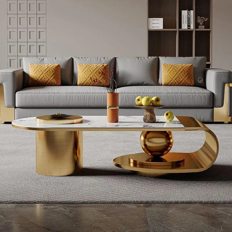 Golden Base Centre Table With Ball