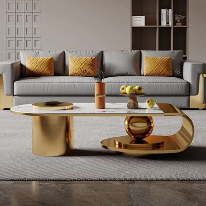 Golden Base Centre Table With Ball