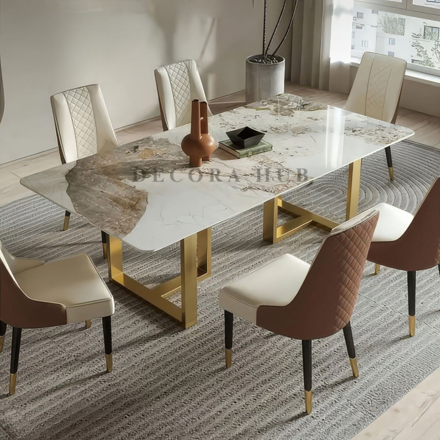 Grandeur Premium Marble Top Dining Table