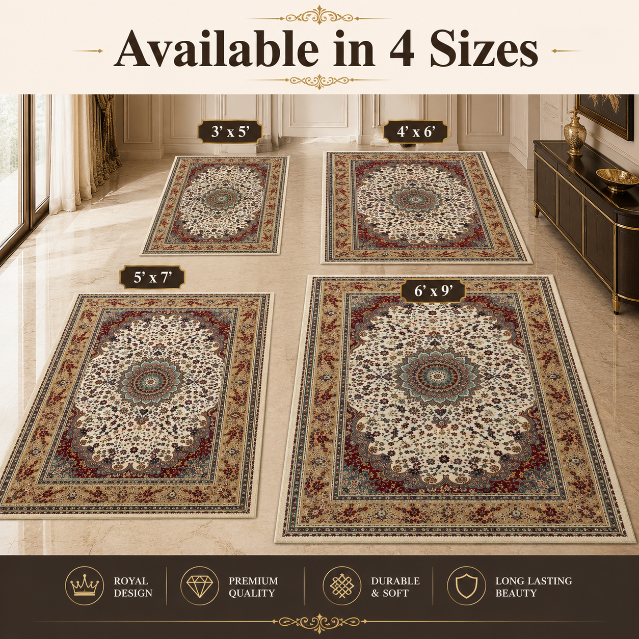Persian Royale Ivory Carpet