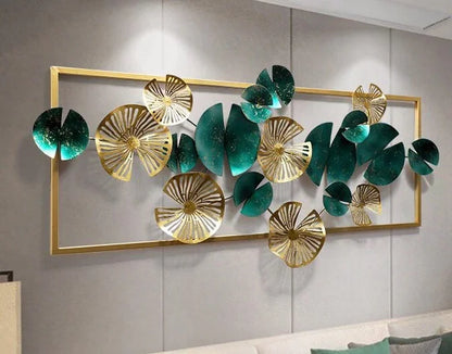 Emerald Green Framed Metal Wall Hanging