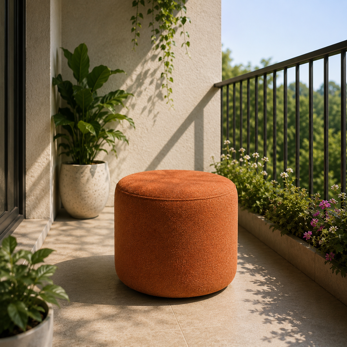 Amber Rust Ottoman