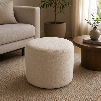 Ivory Luxe Ottoman