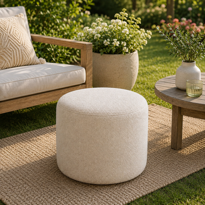 Ivory Luxe Ottoman