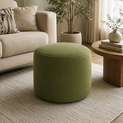 Olive Luxe Ottoman