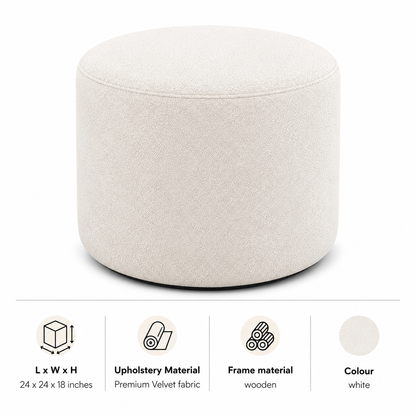 Ivory Luxe Ottoman