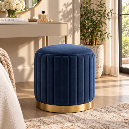 Blue Royale Ottoman