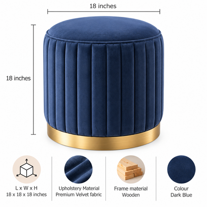Blue Royale Ottoman