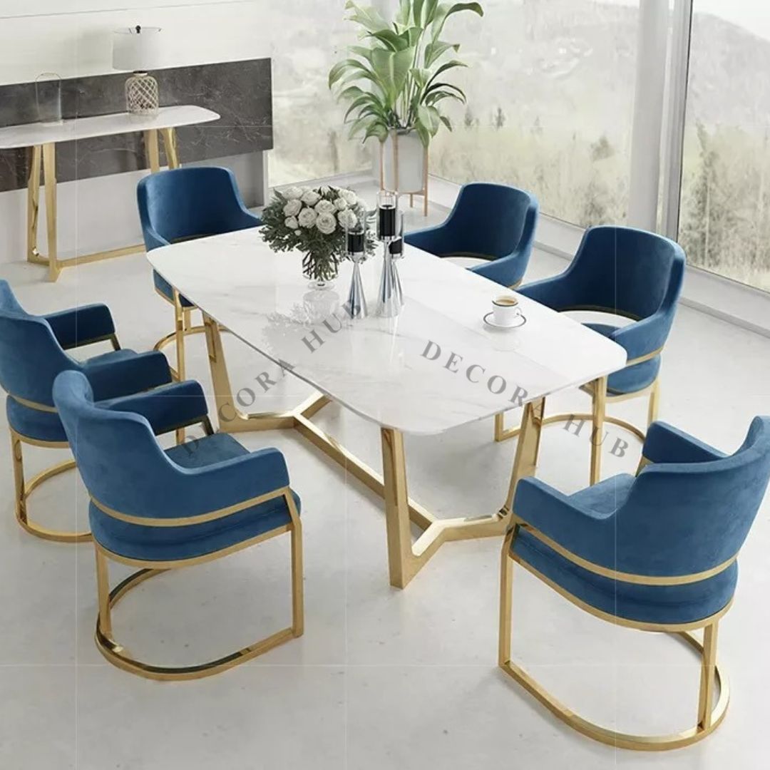 Italian style marble dining table for dining room