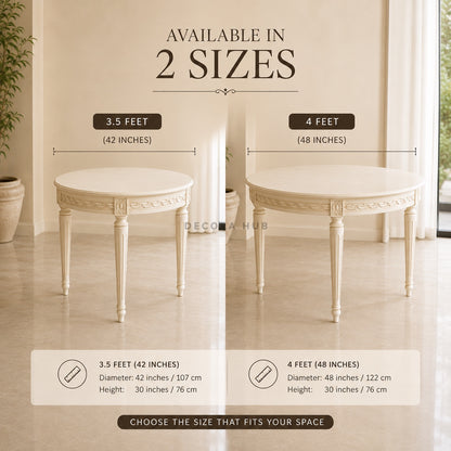 Ivora Round Dining Table – side view