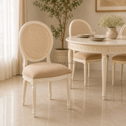 Cane beige dining chair
