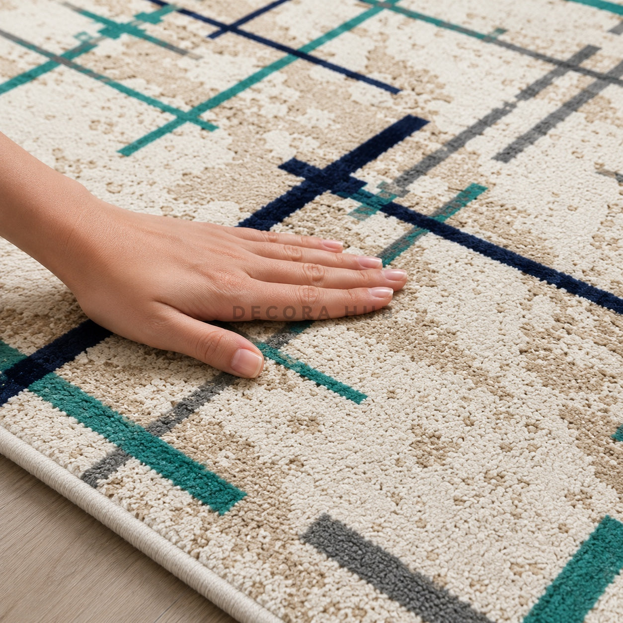 Linear Mesh Living Room Carpet