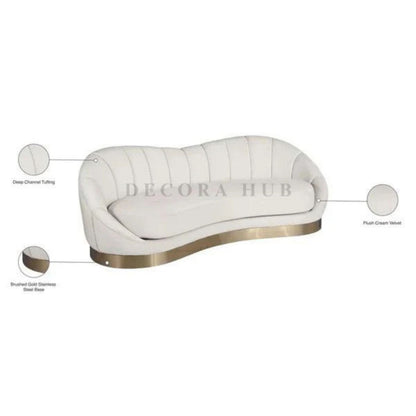 Luxurious 3 Seater Sofa in white