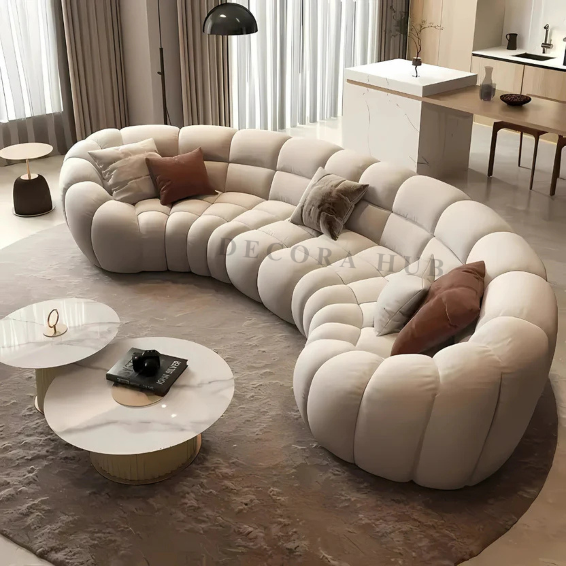 Luxurious 5 Seater Sofa In Beige Colour