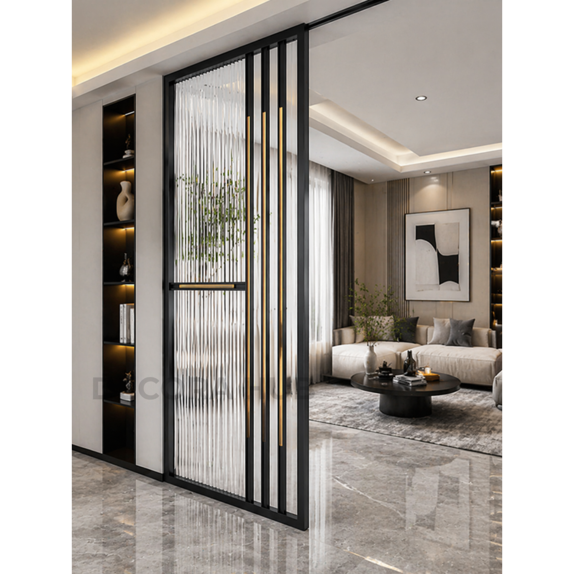Luxurious Black Rooom Partition