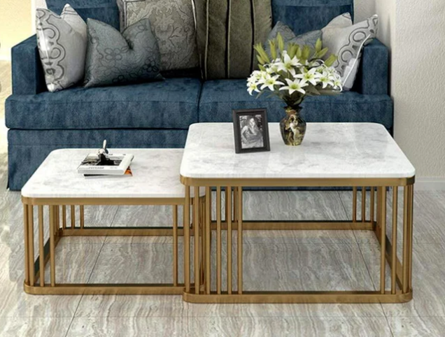 Luxurious White Nesting Table – white luxury nesting table set by DecoraHub