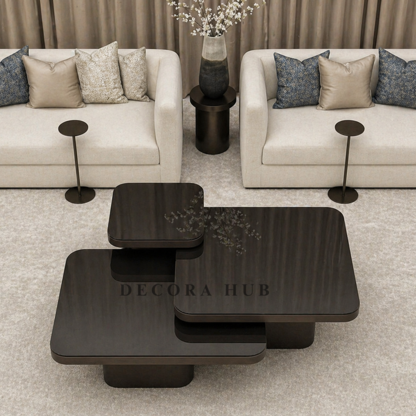Luxury Coffee Table With Metal Base