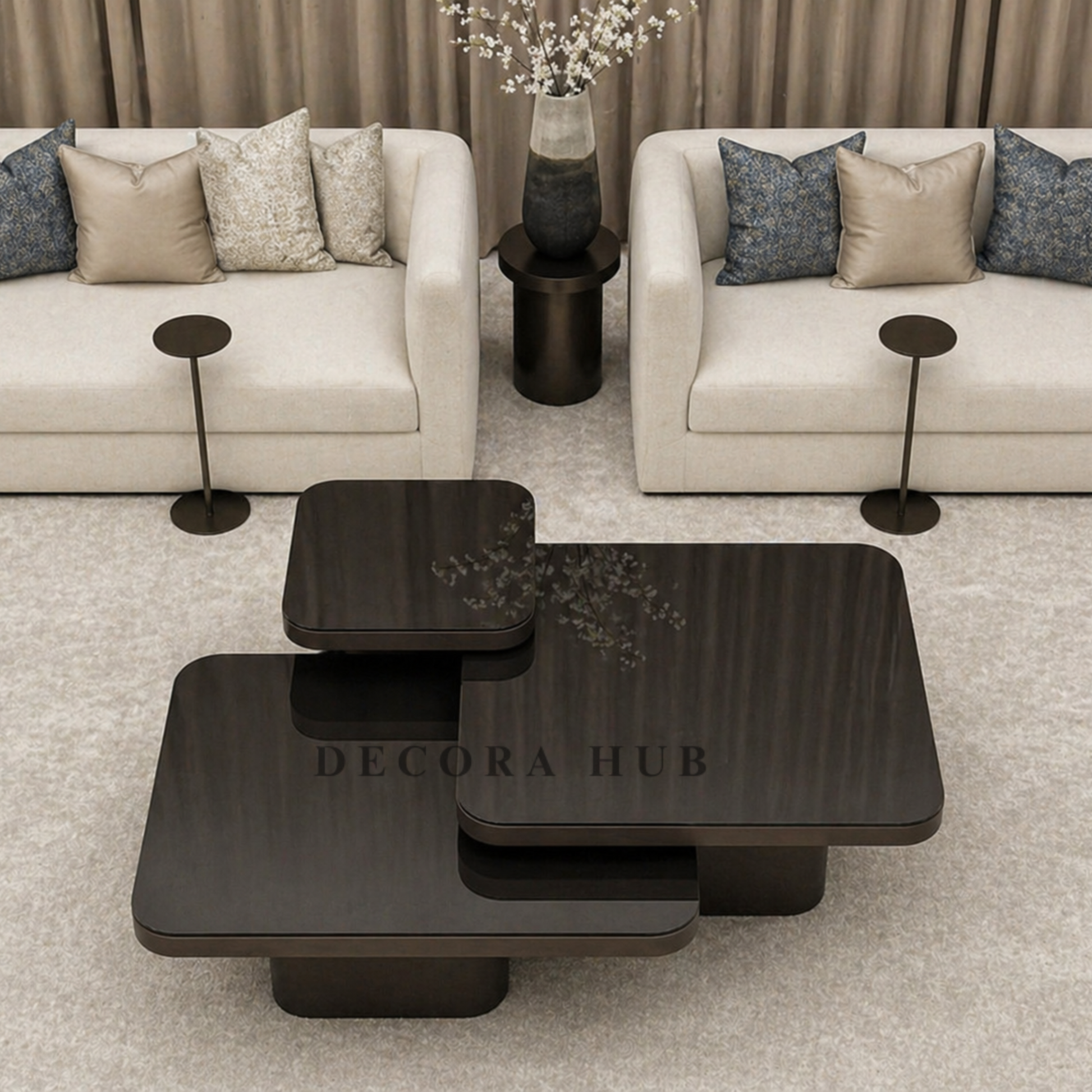 Luxury Coffee Table With Metal Base