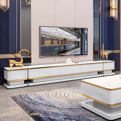 White Luxury TV Unit for Living Room