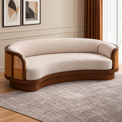 Mira Teak & Rattan Luxury Sofa Set