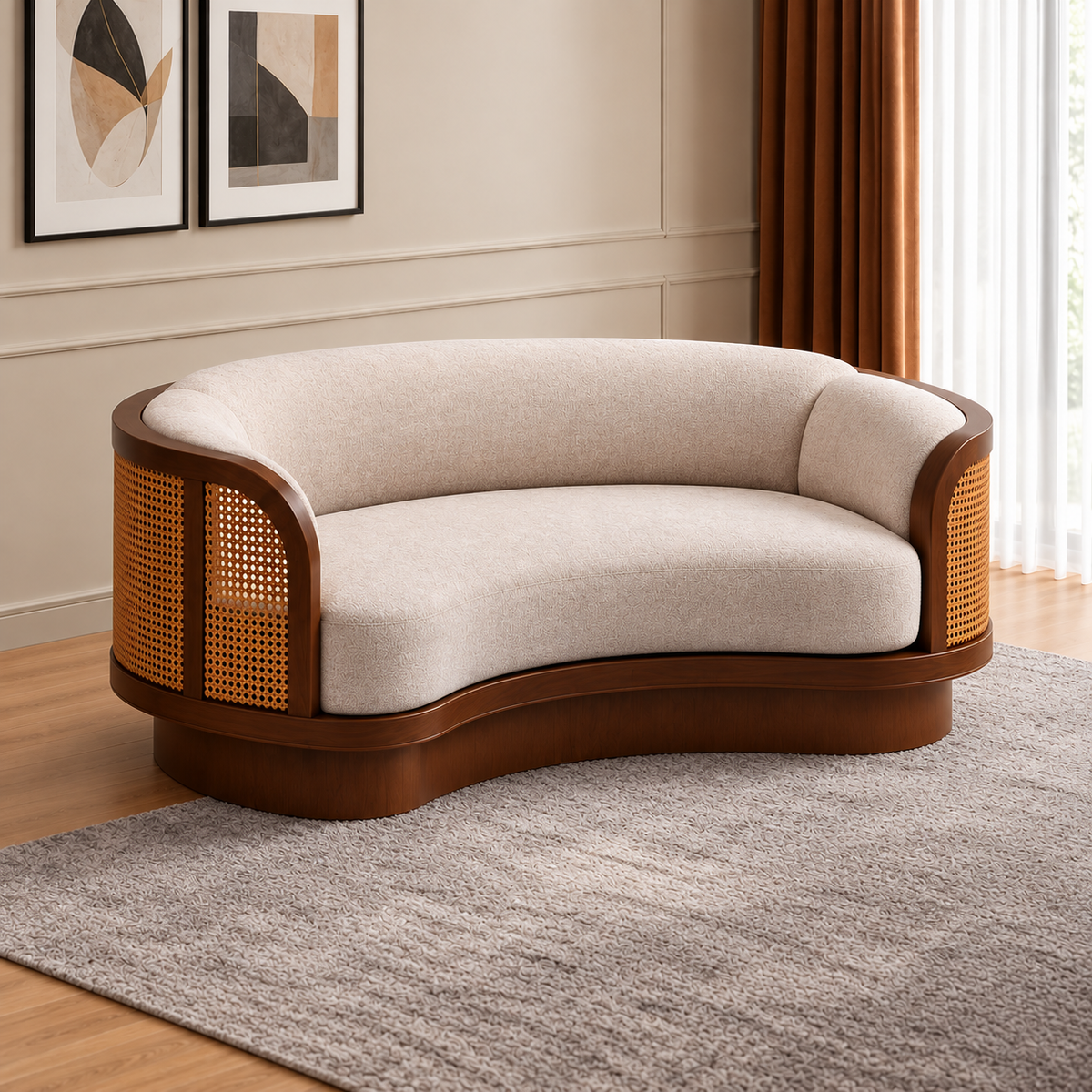 Mira Teak & Rattan Luxury Sofa Set