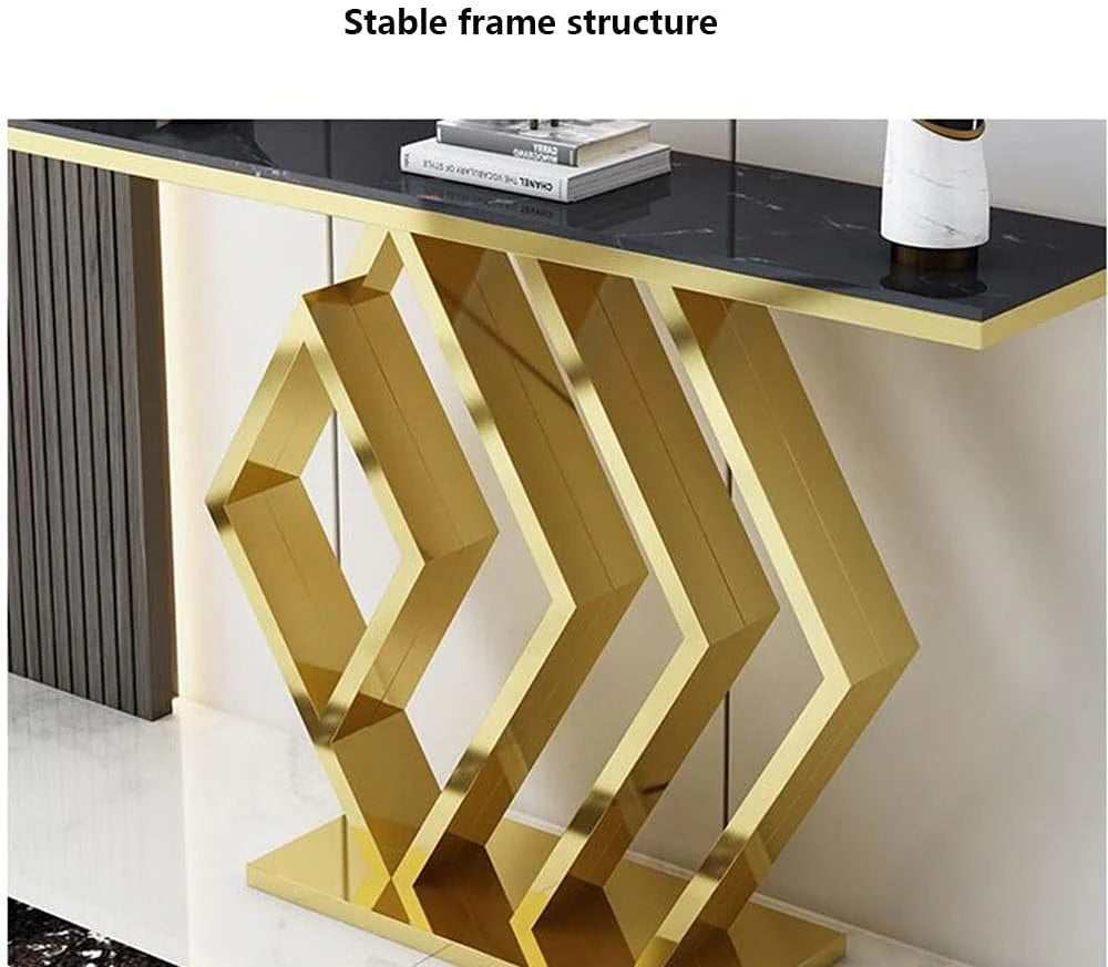 Modern Metal Console Table White - image 2
