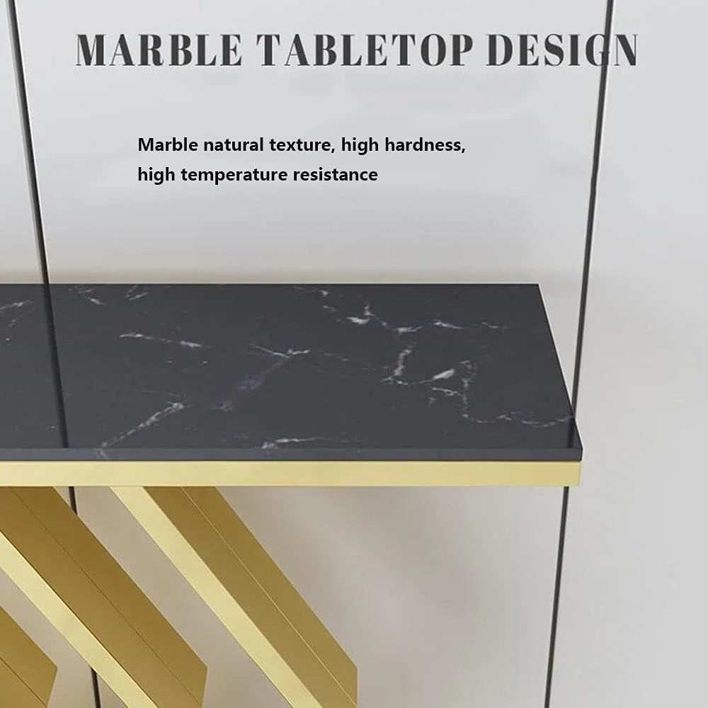 Modern Metal Console Table White - image 3