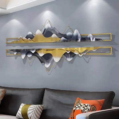 Modern Mountain Novelty Metal Wall Art
