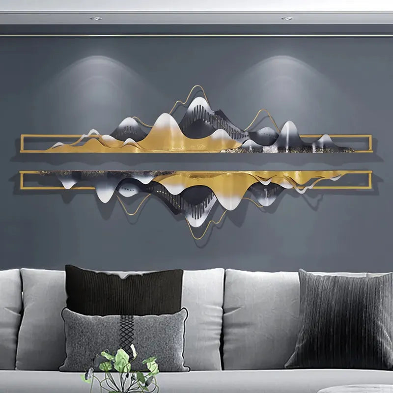Modern Mountain Novelty Metal Wall Art
