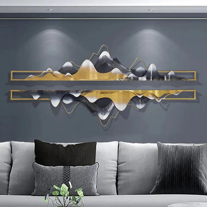 Modern Mountain Novelty Metal Wall Art
