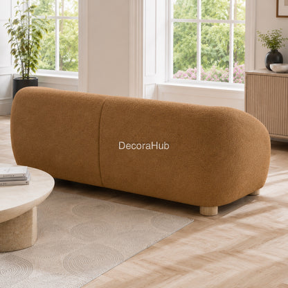 Modern 2 Seater Sofa in Camel Brown Colour