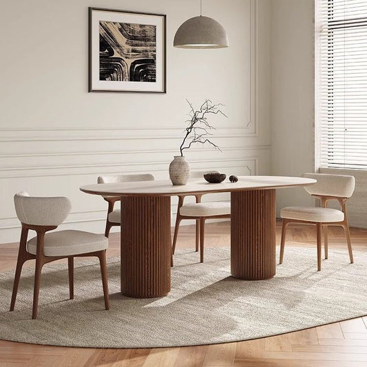 Modern Wooden Dining table withMarble top