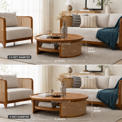 Moderna Round Wooden Coffee Table