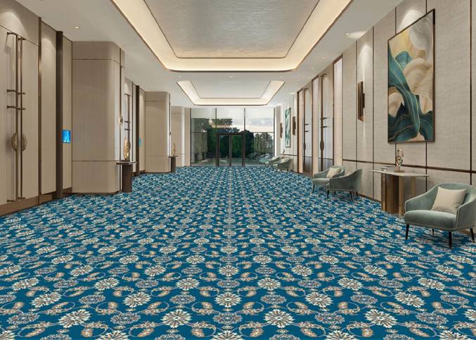 Blue Wall To Wall Carpet